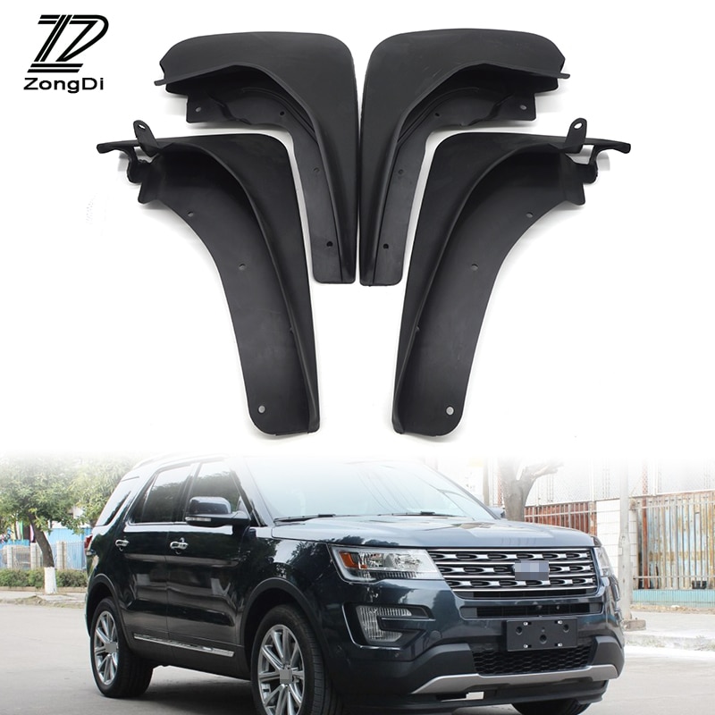 ZD ڵ Mudflaps Ford Explorer  2011 2012 2013 2014 2015 2016 2017 Mudflap ׼ Front Rear Mudguards fenders